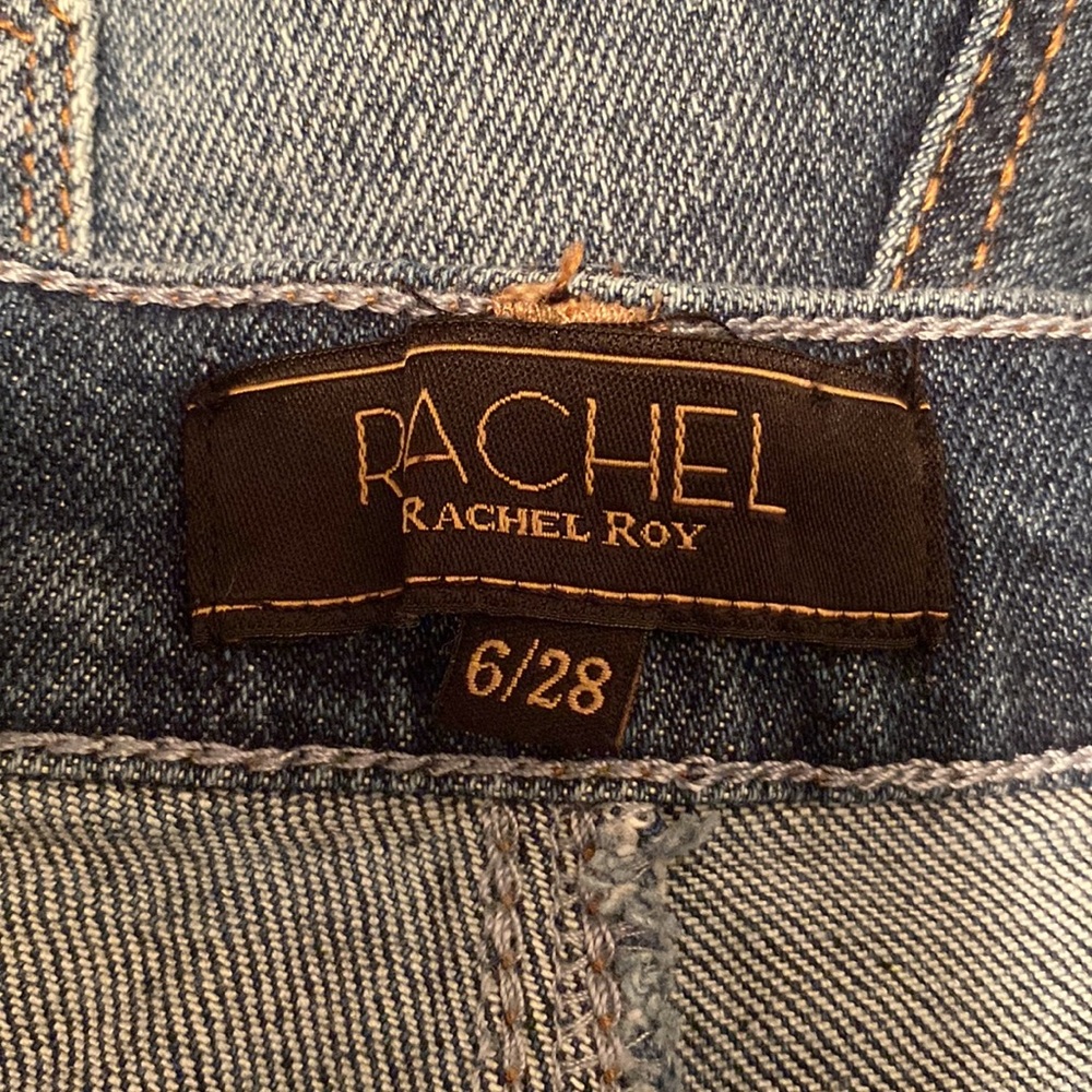 Rachel Roy High-Rise Fray Hem, Distressed Shorts…size 6/28 - Picture 3 of 7